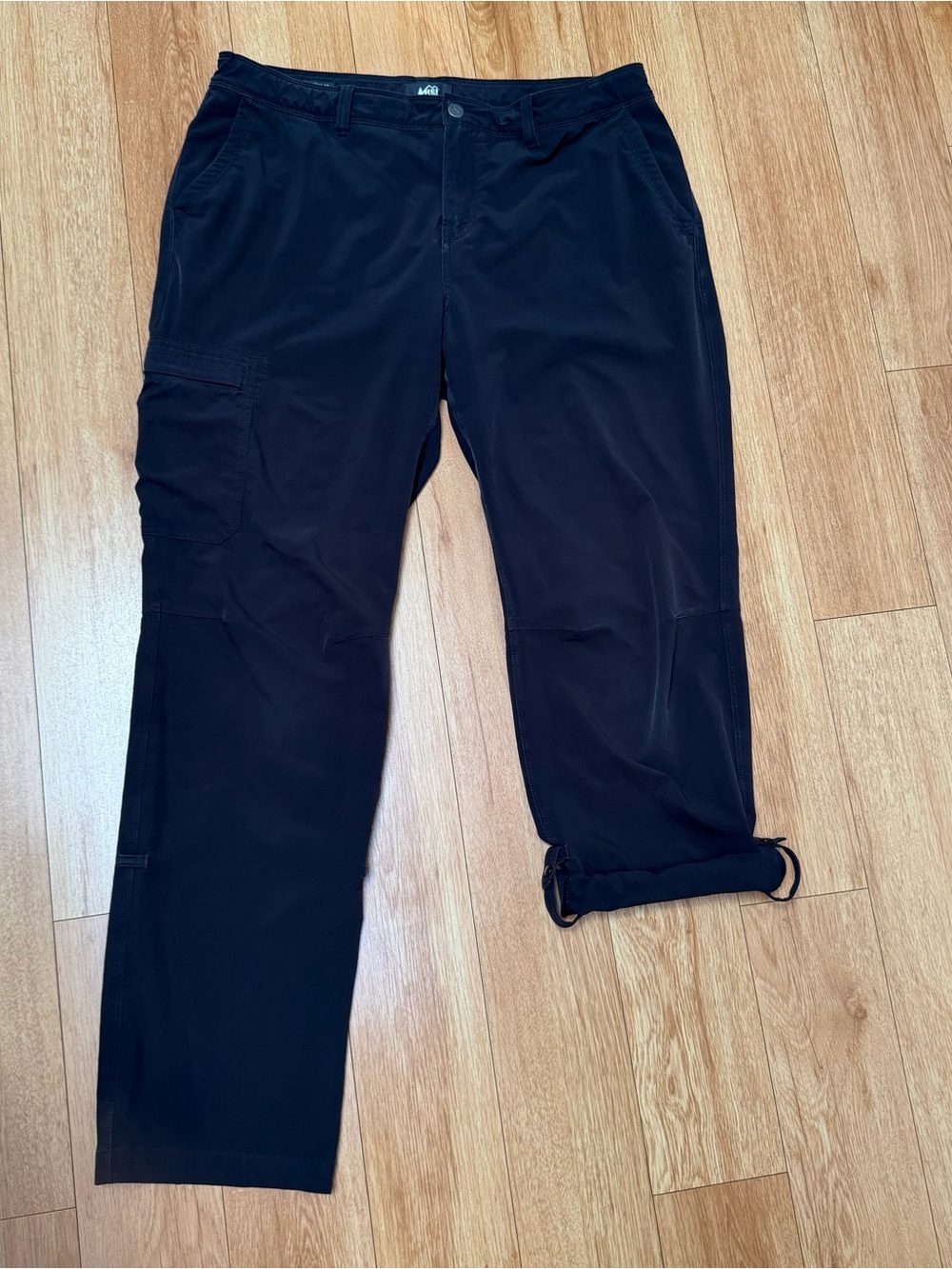 REI CO-OP Kornati Roll-Up Pants Size 14 Black Stretch Hiking Camping Gorpcore
